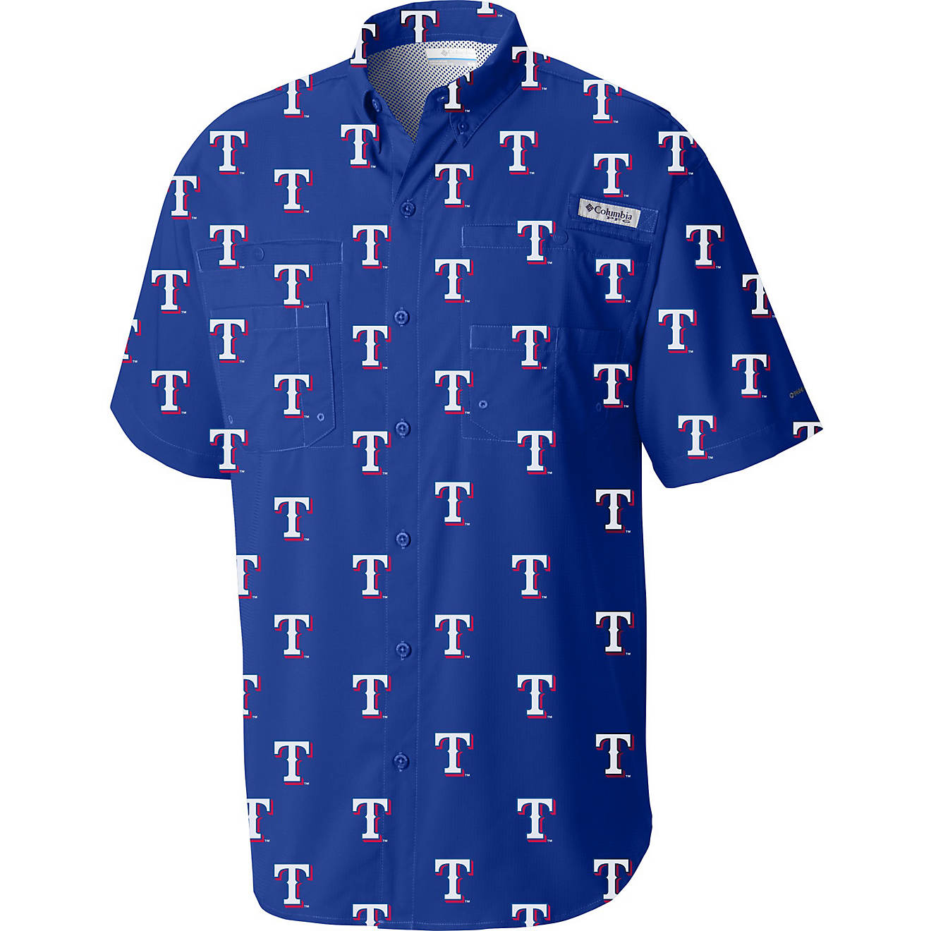 Columbia Sportswear Men's Texas Rangers Sublimation Tamiami Short Sleeve Shirt                                                   - view number 1