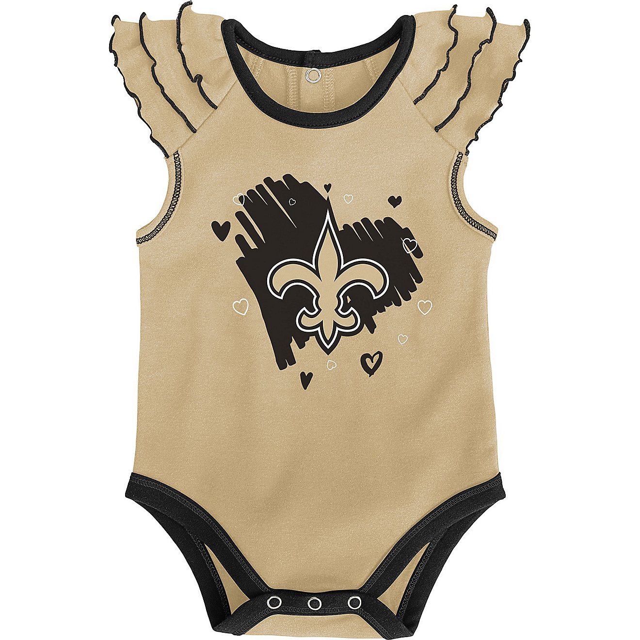 NFL Infant Girls’ New Orleans Saints Touchdown Creepers 2-Pack                                                                 - view number 2