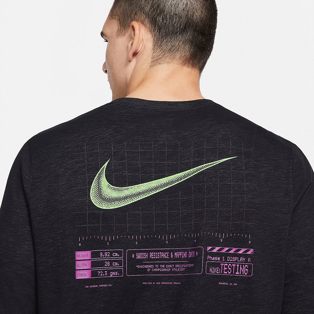 Nike Men's Dri-FIT Slub Seasonal Graphic Long Sleeve T-shirt                                                                     - view number 5