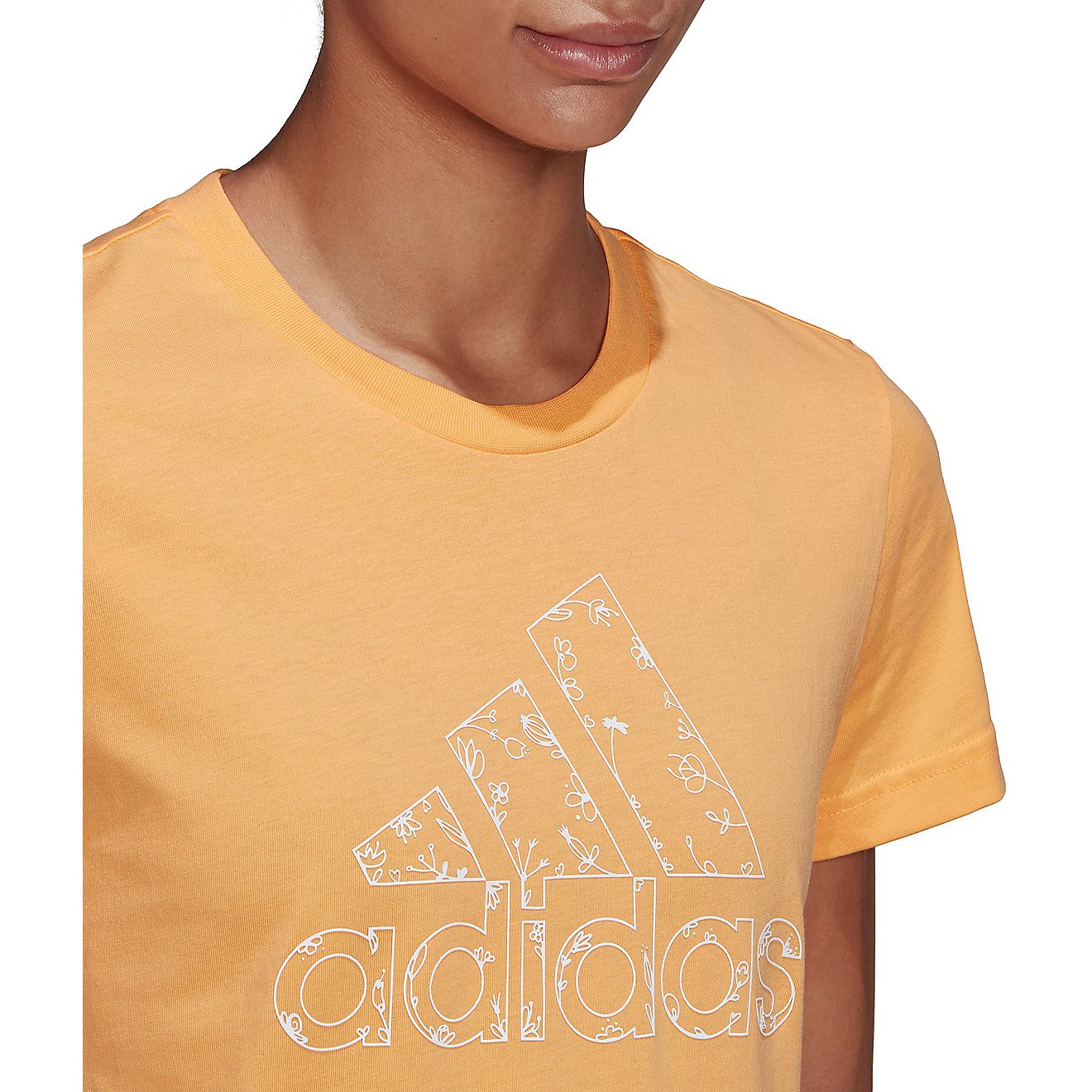 adidas Women's BOS Outlined Floral Graphic T-shirt                                                                               - view number 5