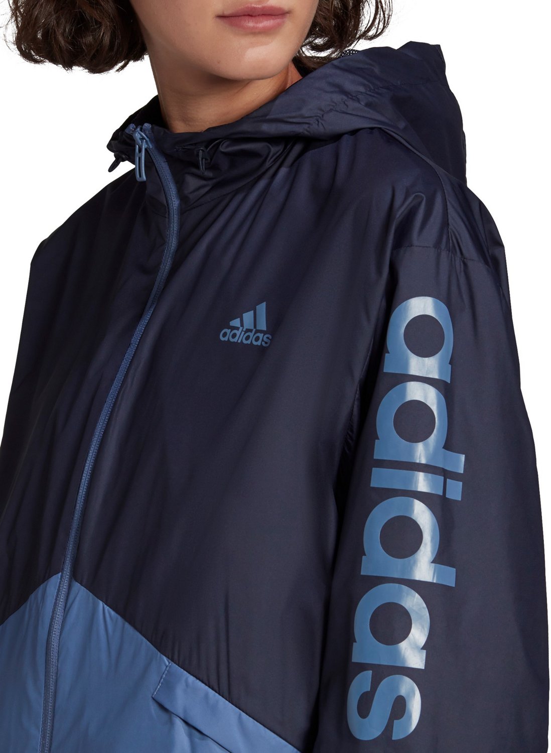 adidas women's linear windbreaker