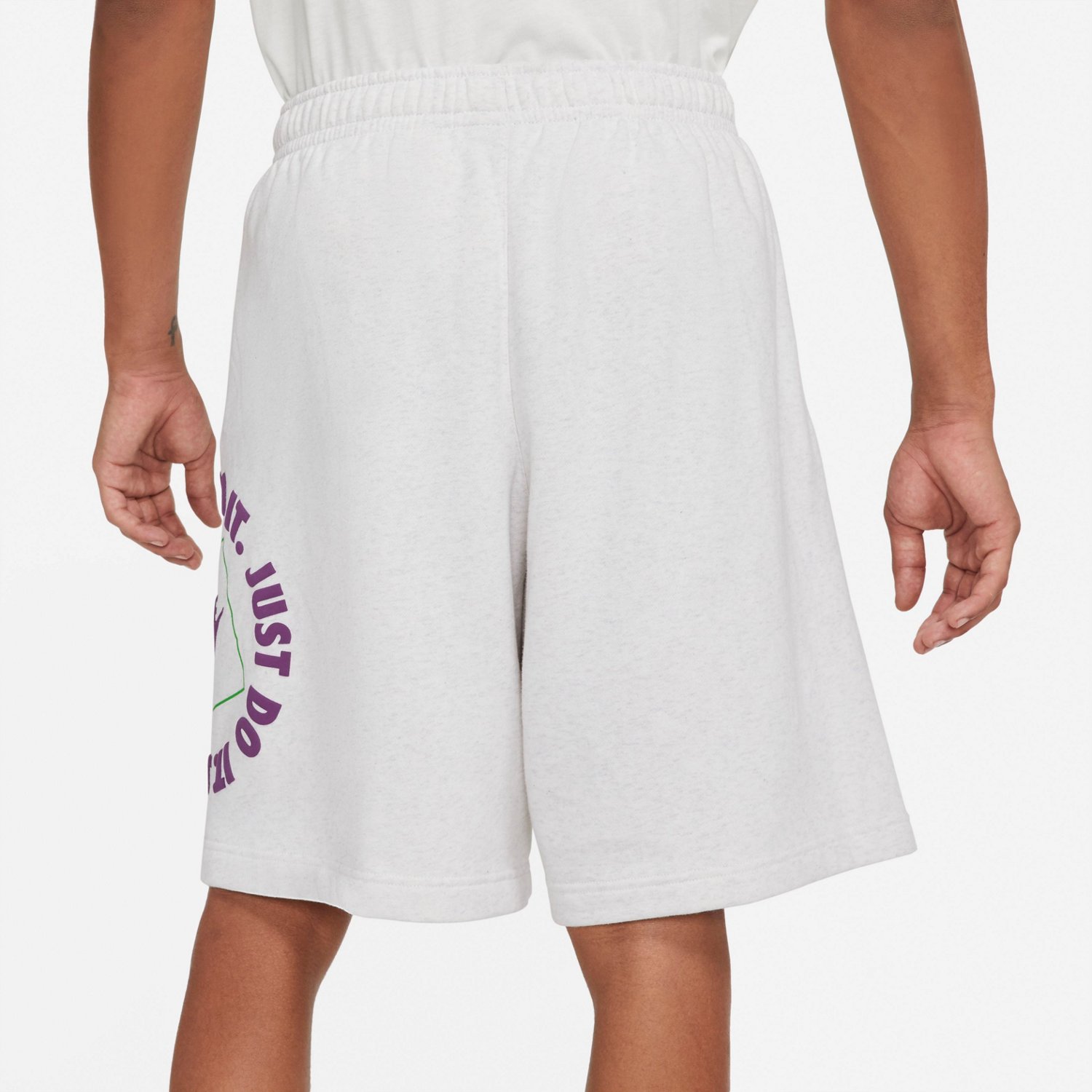 gray nike fleece shorts