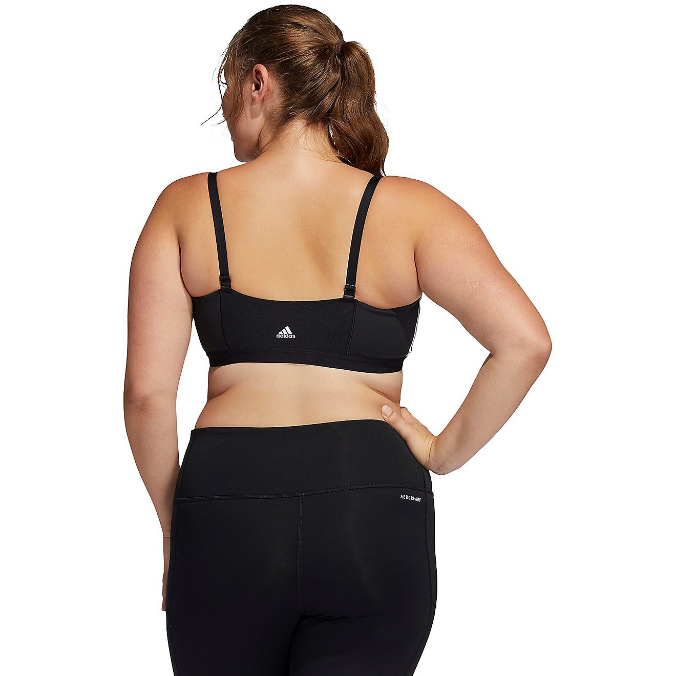 Adidas Women's Plus Size All Me 3-Stripes Low Support Sports Bra                                                                 - view number 3