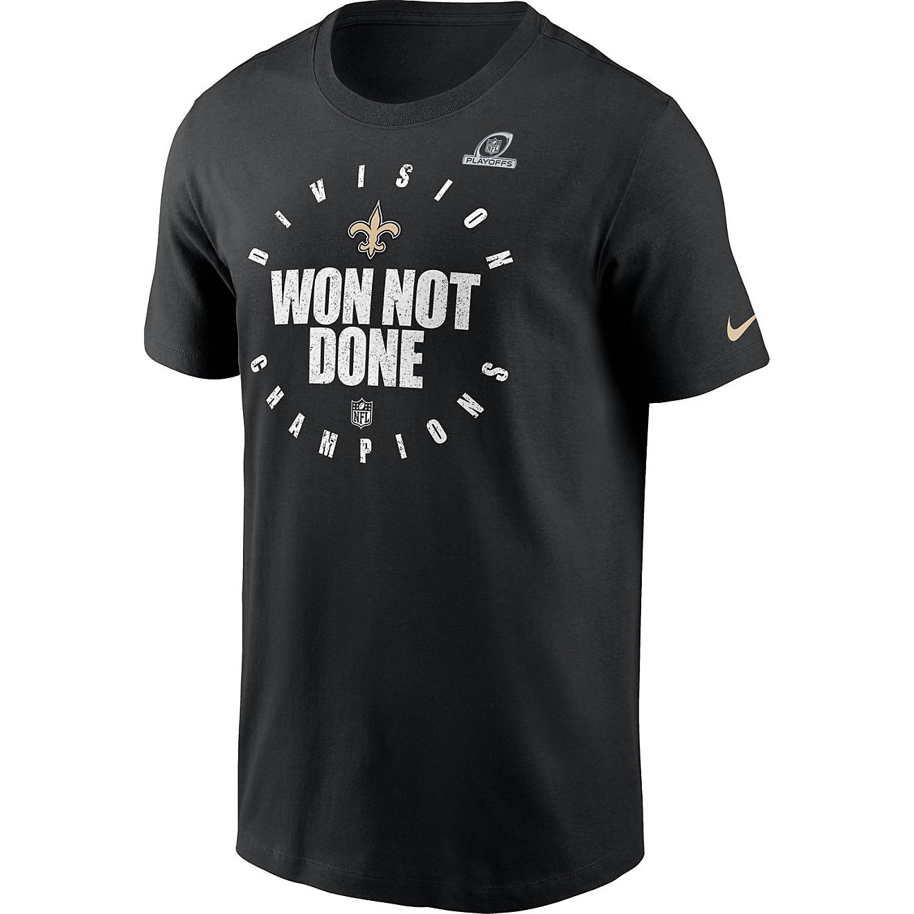 Nike Men's New Orleans Saints Division Champions Trophy Collection Short Sleeve T-shirt                                          - view number 1