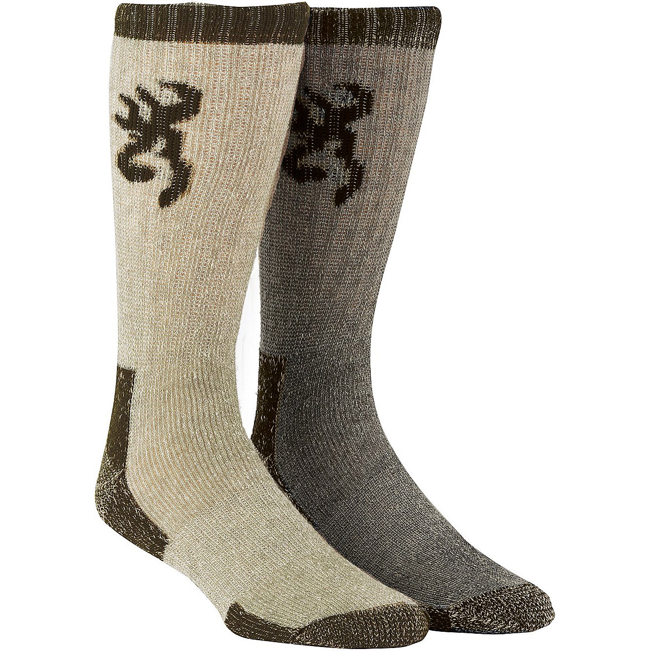 Browning Men's Poplar Wool Thermal Crew Socks 2 Pack                                                                             - view number 1