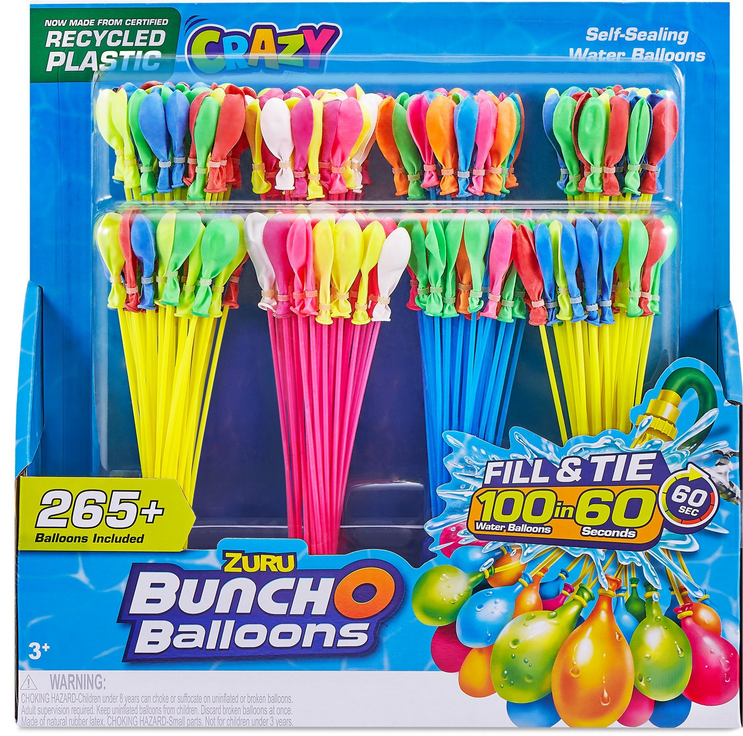 ZURU Crazy Bunch O Balloons RapidFilling Water Balloons 8Pack Academy