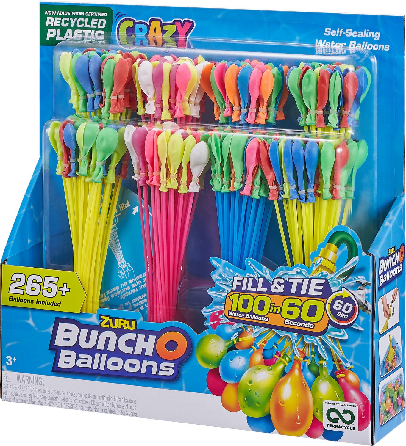 ZURU Crazy Bunch O Balloons RapidFilling Water Balloons 8Pack Academy