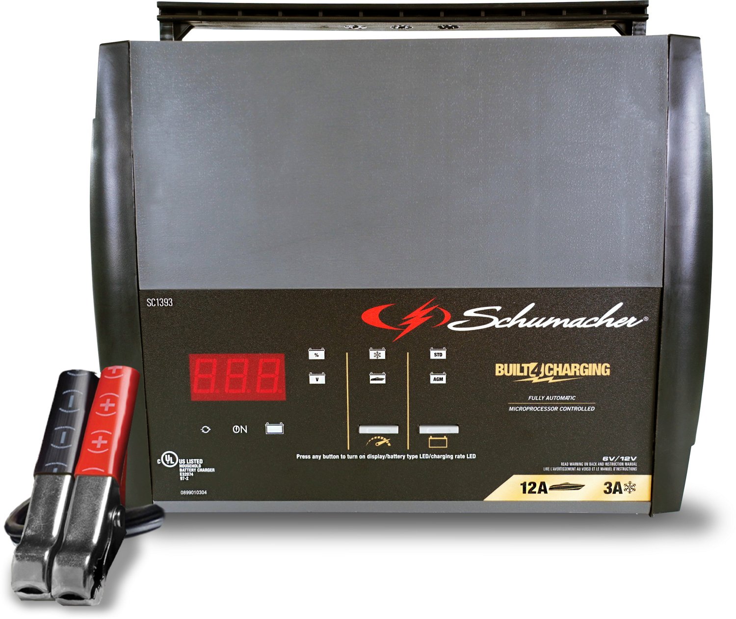 Schumacher Electric Sc1393 12a 6v12v Fully Automatic Battery Charger Academy 8265