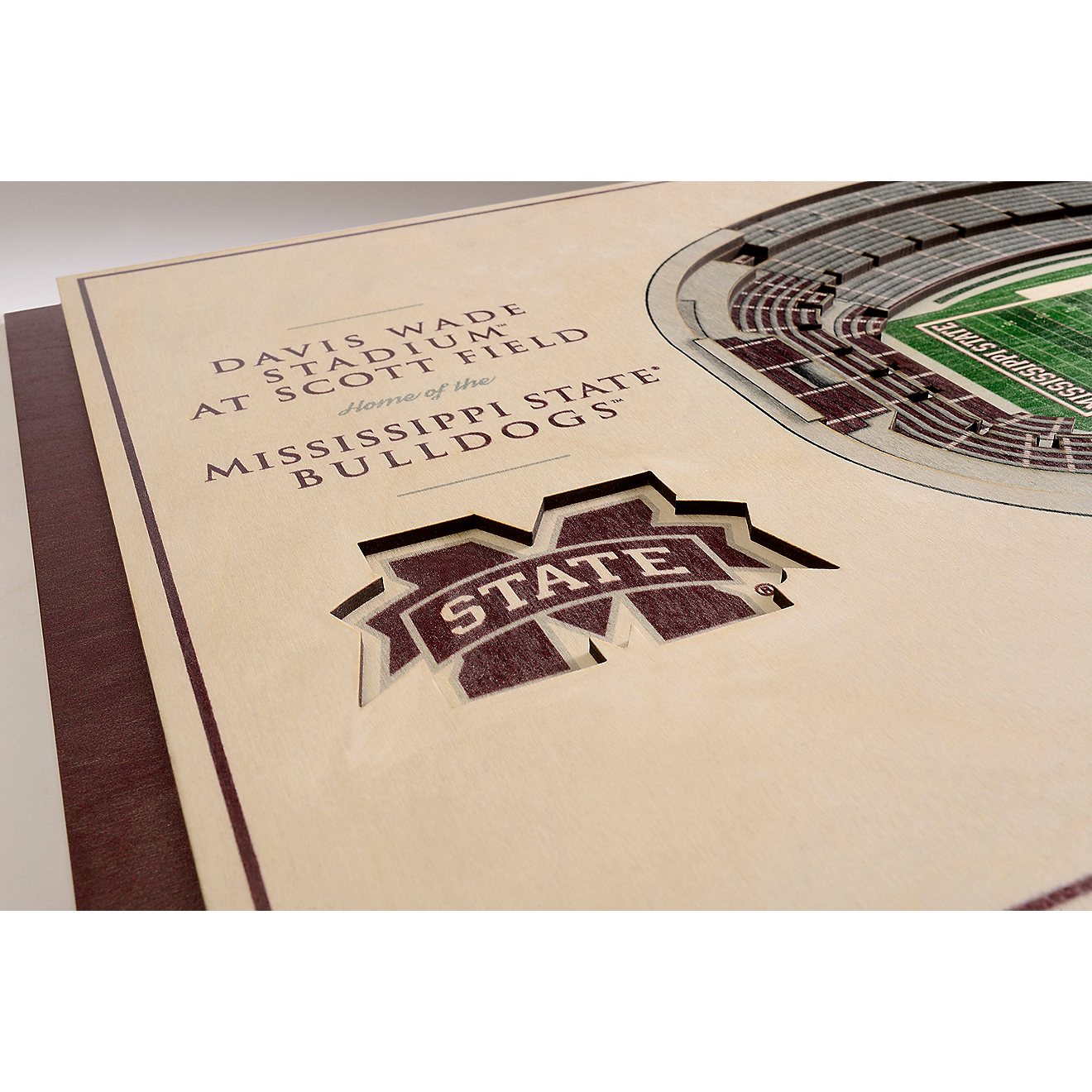YouTheFan Mississippi State University 5-Layer StadiumViews 3-D Wall Art                                                         - view number 2