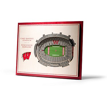 YouTheFan University of Wisconsin 5-Layer Stadium Views 3-D Wall Art