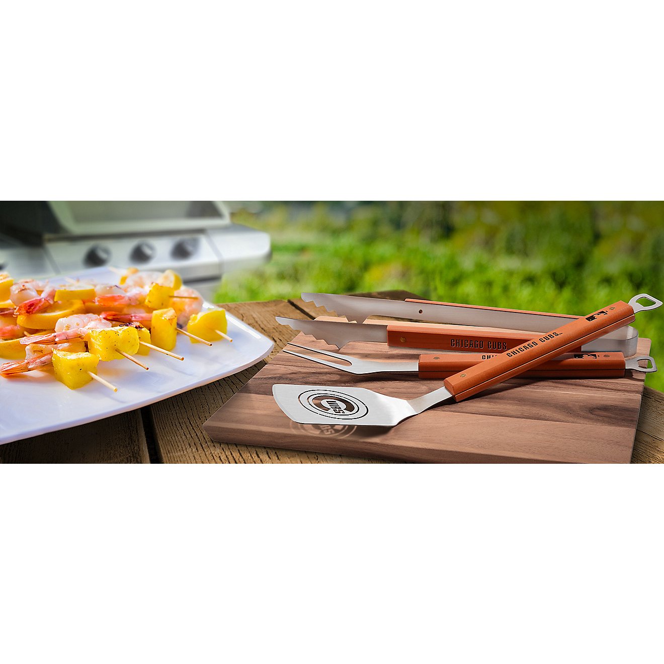 YouTheFan Chicago Cubs Classic Series 3-Piece BBQ Set                                                                            - view number 3