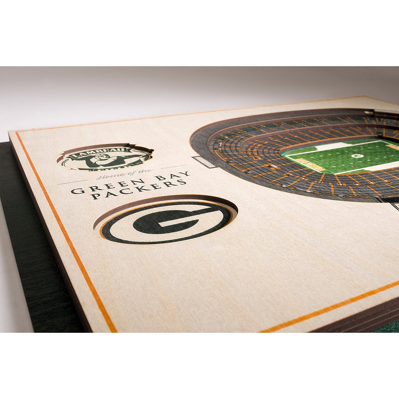 YouTheFan Green Bay Packers 5-Layer StadiumViews 3-D Wall Art                                                                    - view number 2