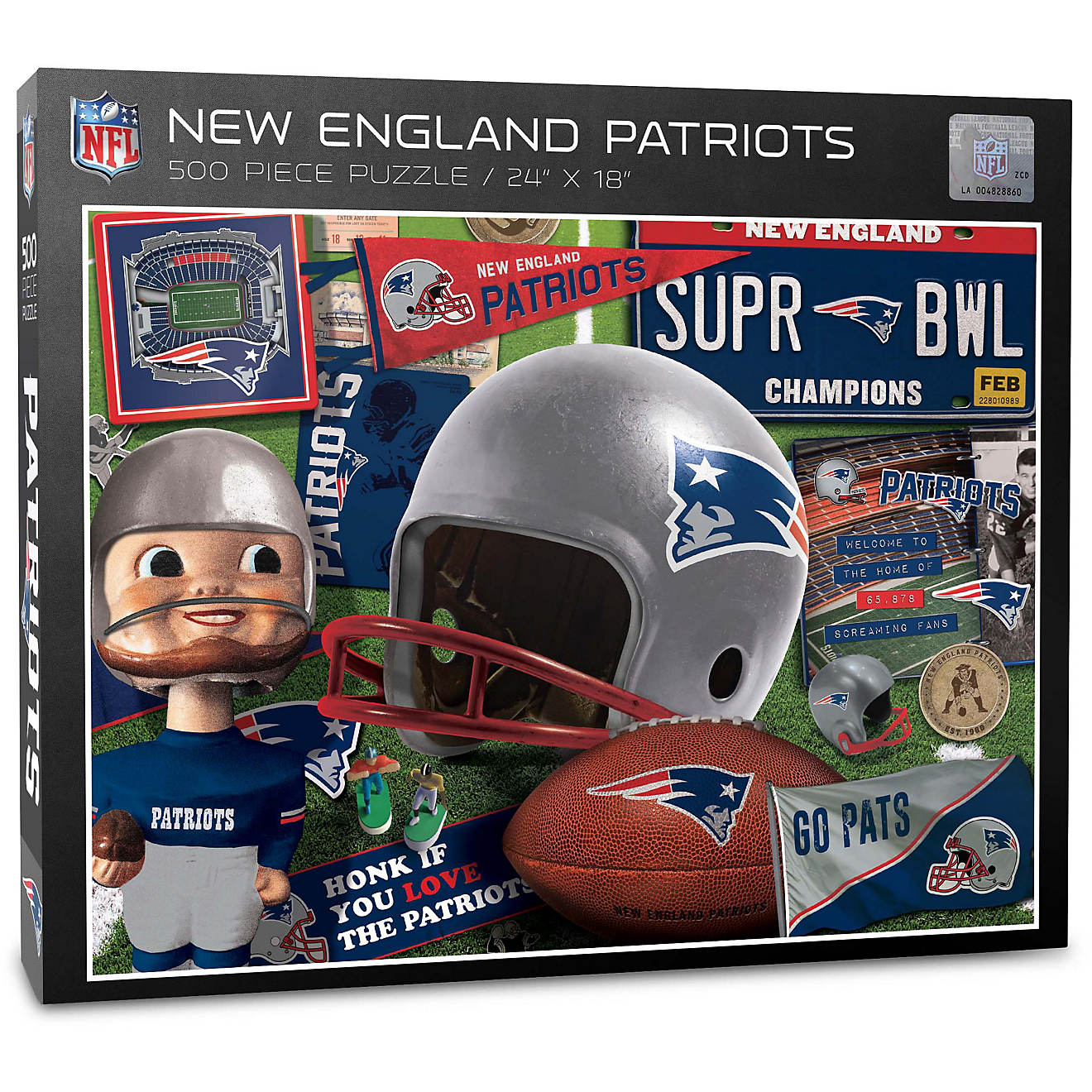 YouTheFan New England Patriots Retro Series 500-Piece Puzzle                                                                     - view number 1