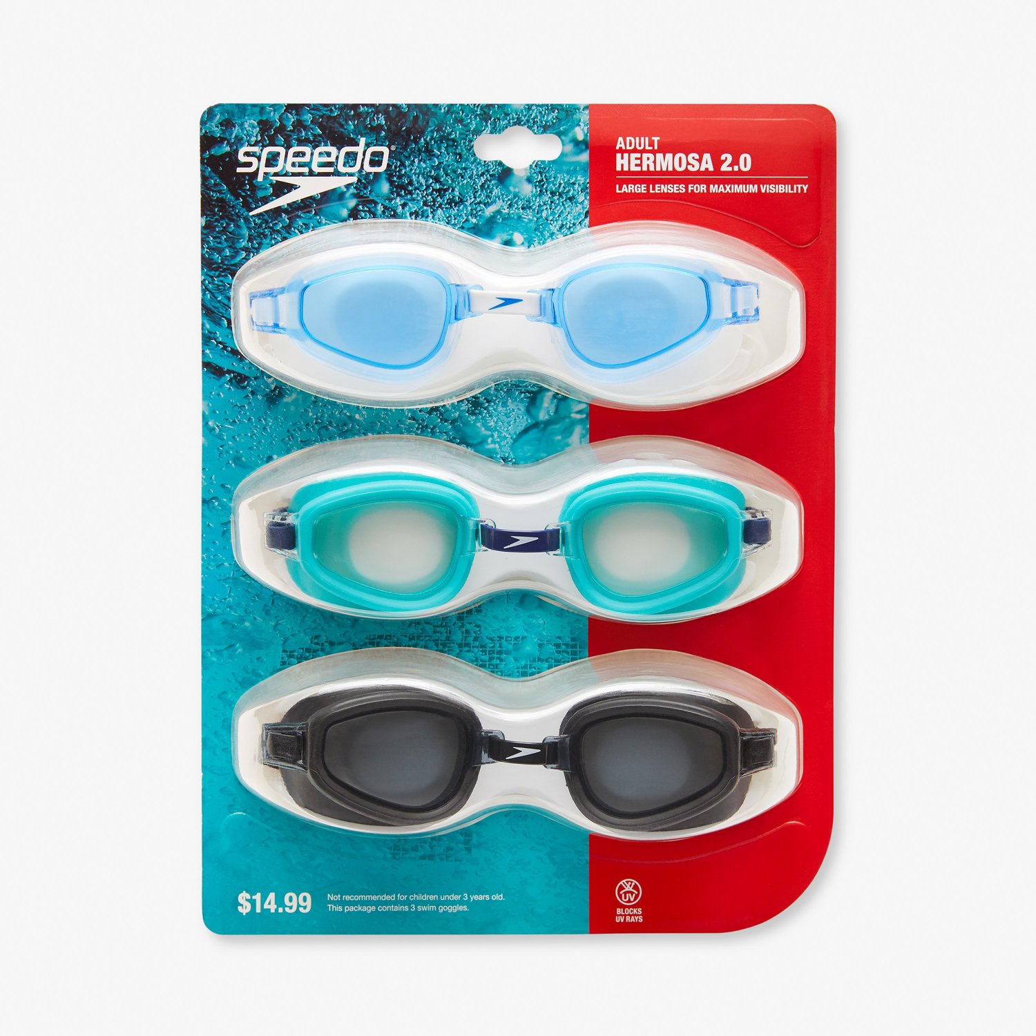 Speedo Hermosa 2.0 Swim Goggles 3Pack Academy