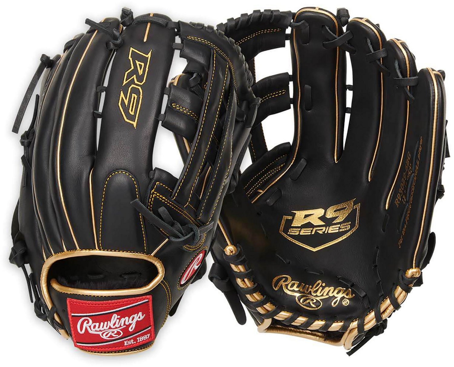 Rawlings Men's R9 Series Hweb Baseball Glove Academy