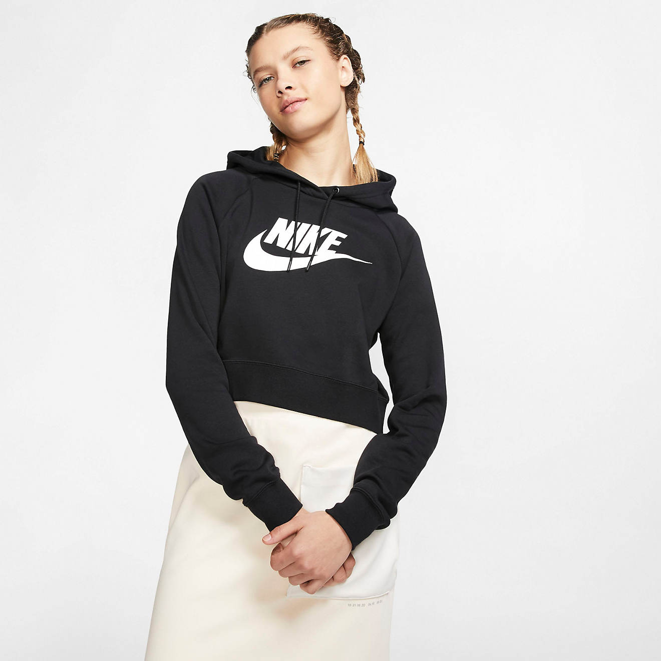 Nike Women's Sportswear Essentials Cropped Pullover Hoodie                                                                       - view number 1