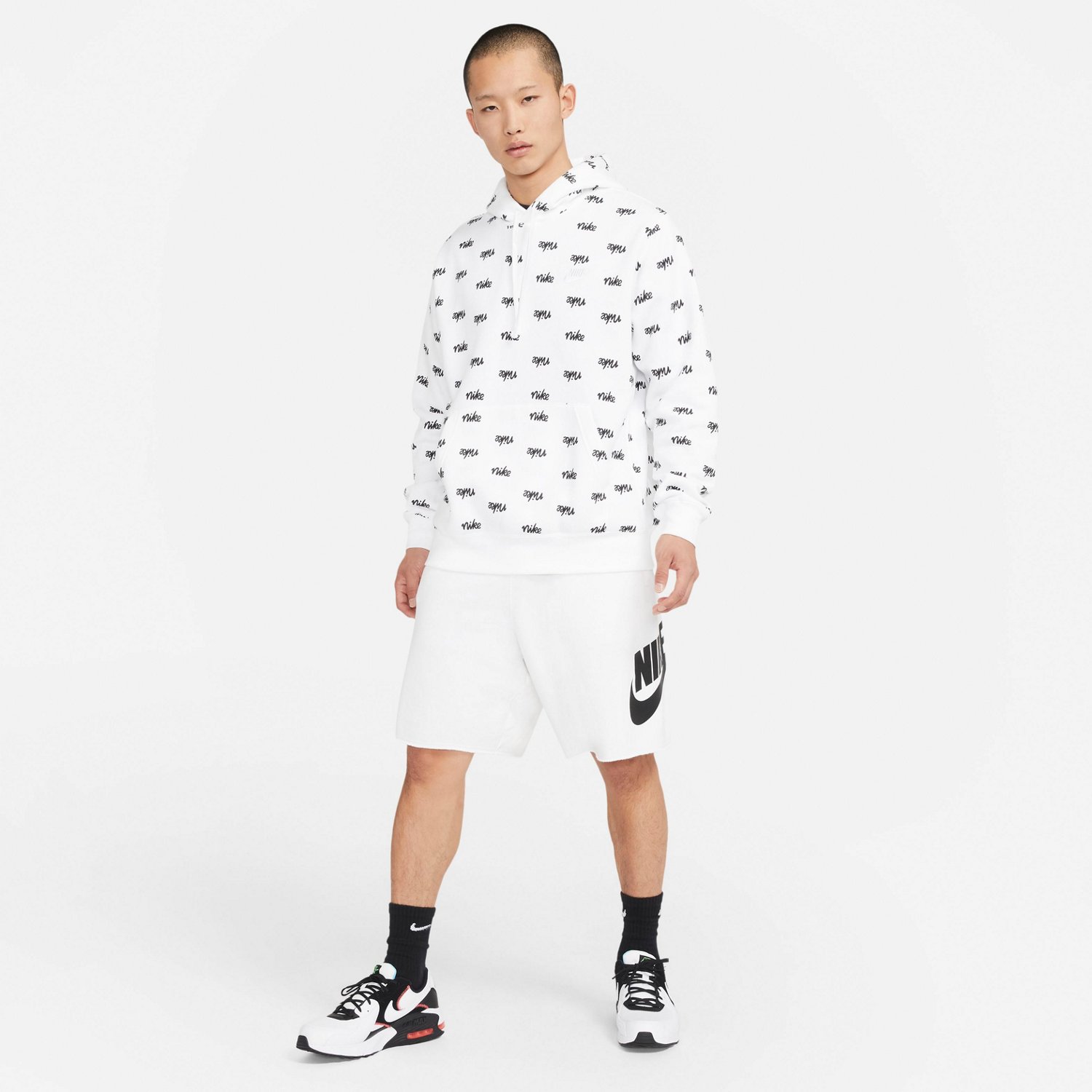 nike men's sportswear club bb script hoodie