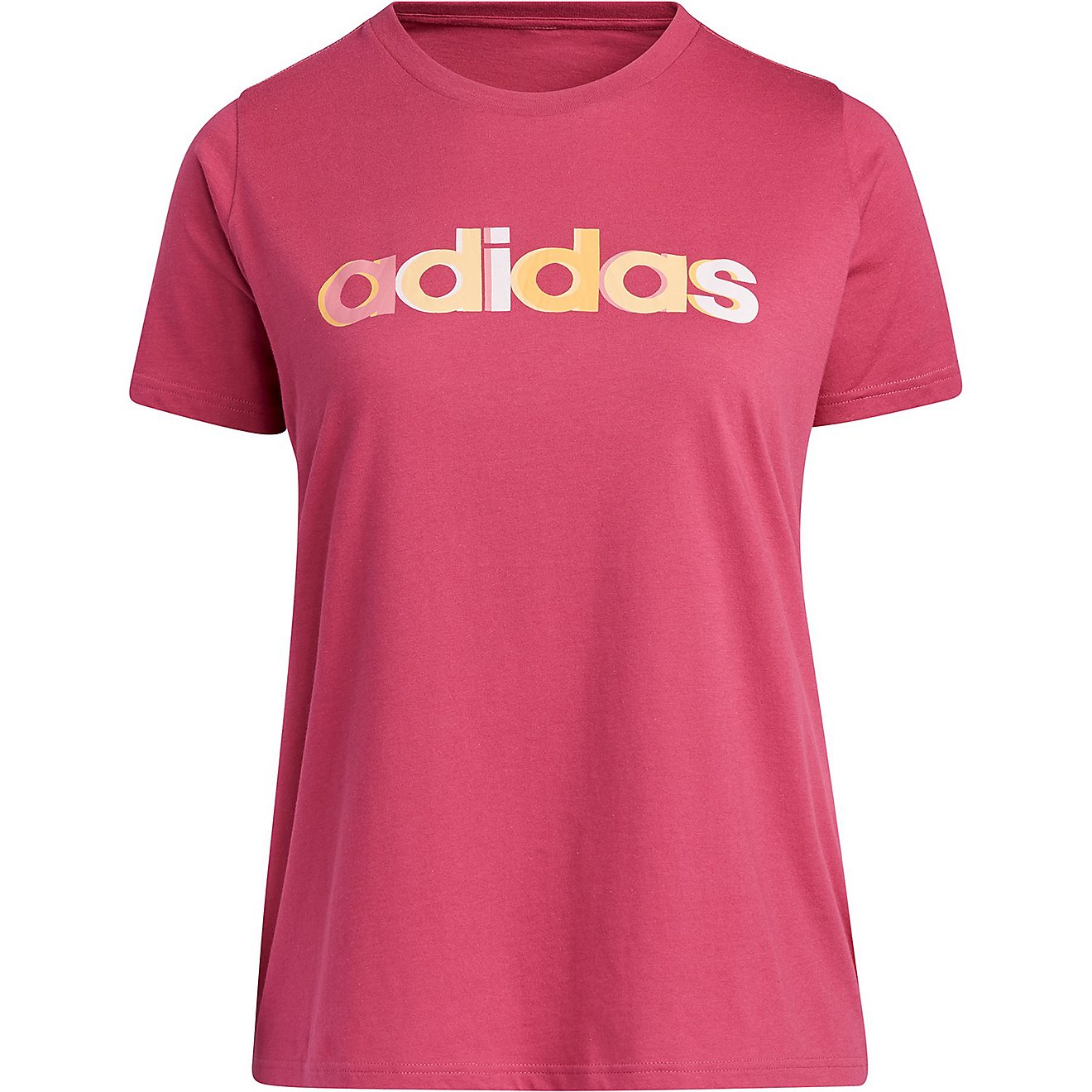 adidas Women's Linear Multicolor Plus Size Graphic T-shirt                                                                       - view number 6
