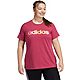 adidas Women's Linear Multicolor Plus Size Graphic T-shirt                                                                       - view number 3 image