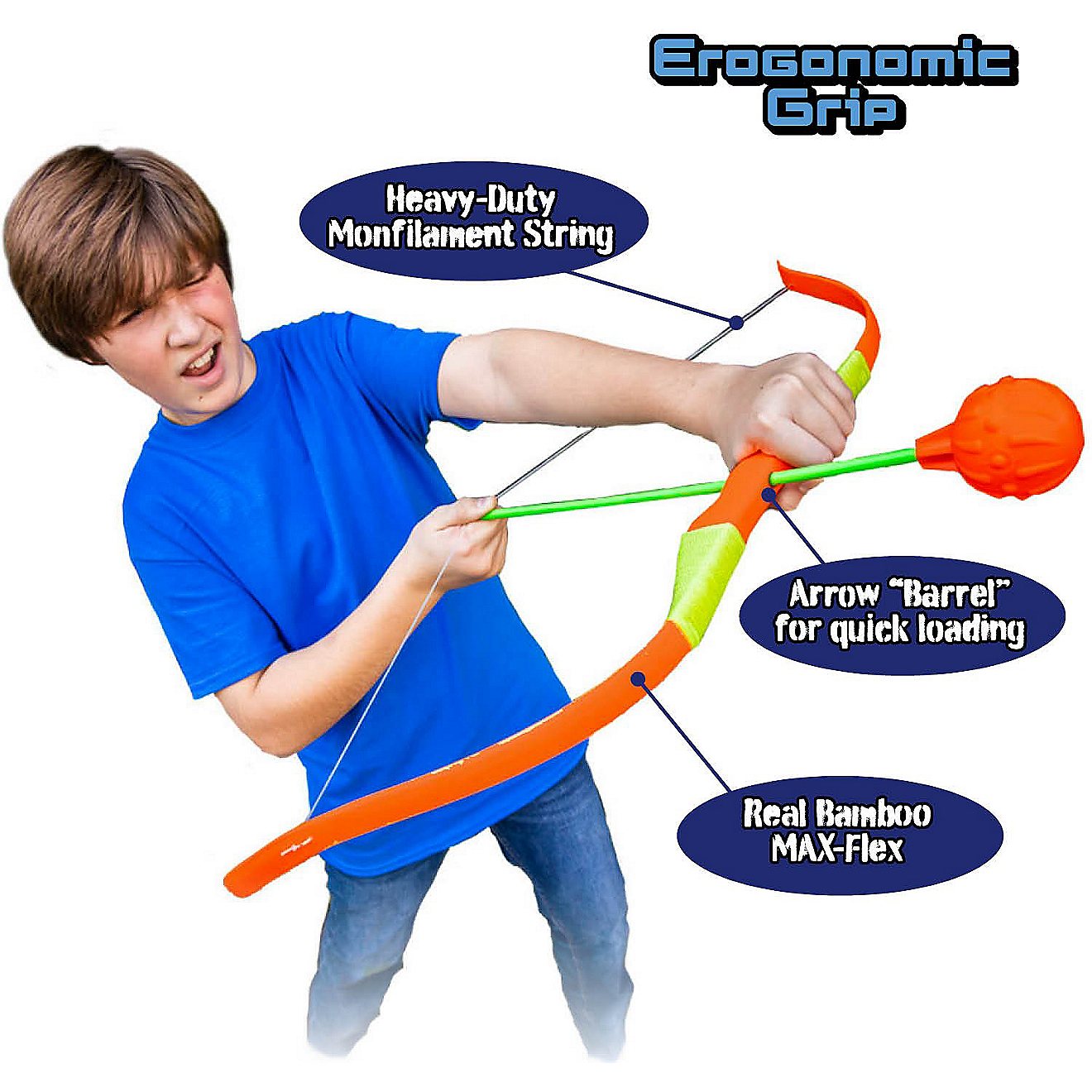 Big Time Toys Archery Dodge Ball Bamboo Bow with Darts                                                                           - view number 3