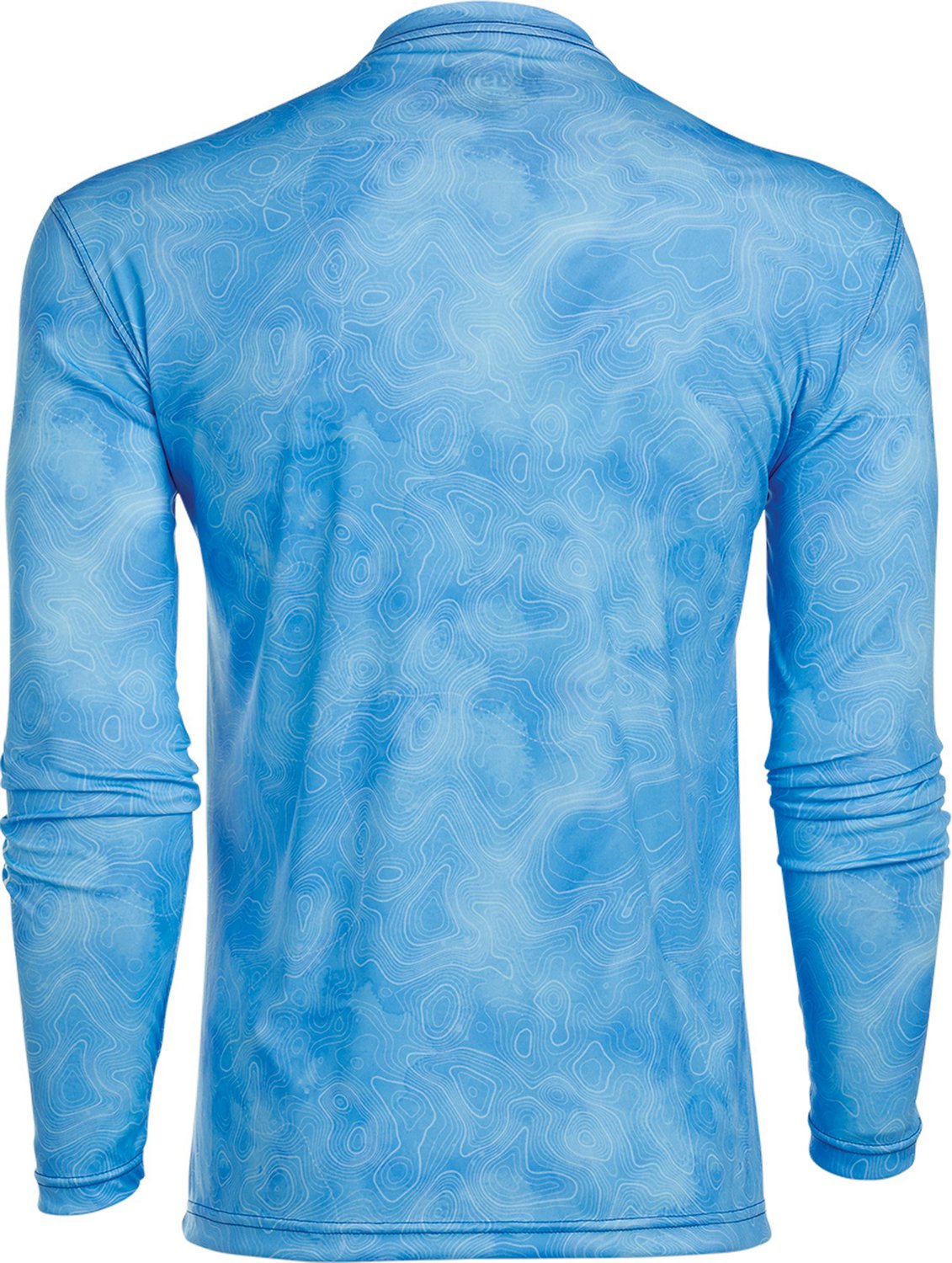 Costa Men's Tech Topographic Crew Neck Long Sleeve Tshirt Academy