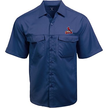 Antigua Men's St. Louis Cardinals Game Day Woven Fishing Shirt
