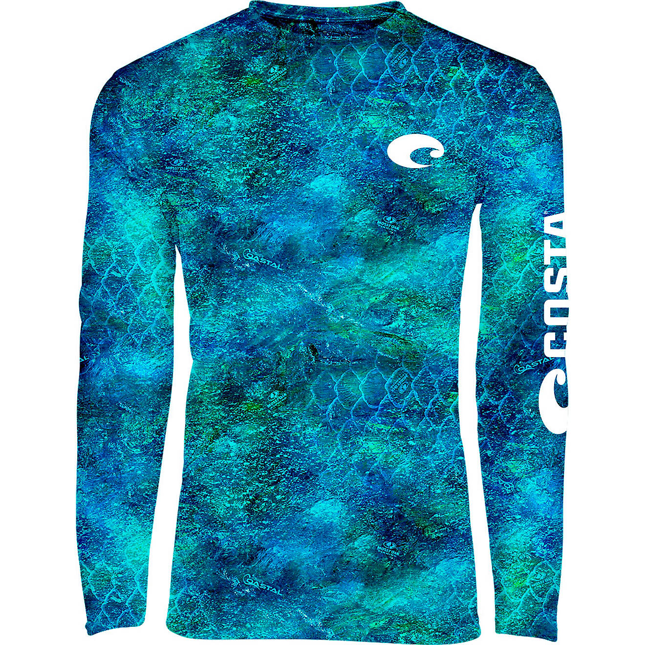 Costa Tech Hex Camo Grey Longsleeve T Shirt *All Sizes* NEW Fishing Shirt 