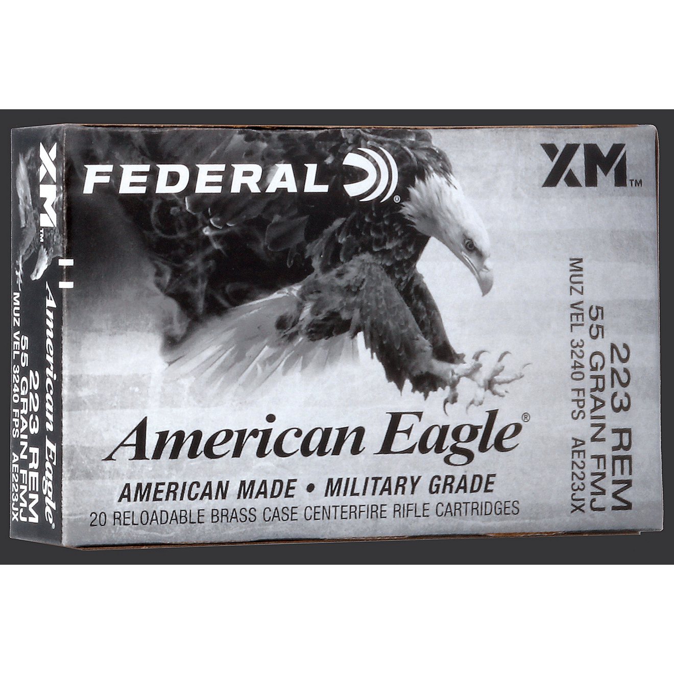 Federal FMJ .223 Remington 55-Grain Centerfire Ammunition - 20 Rounds                                                            - view number 1