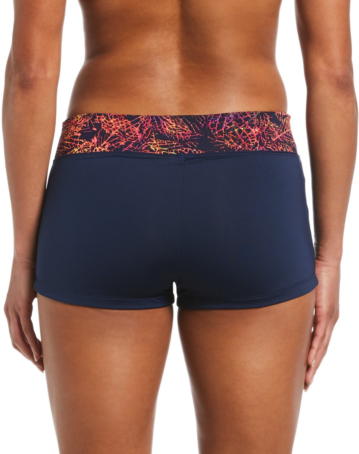 Nike Women's Neon Leaf Kick Swim Shorts Academy