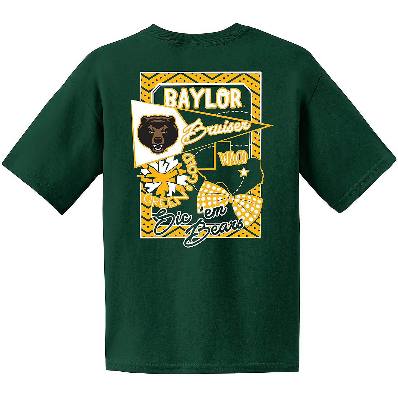 Image One Girls' Baylor University Cheer Loud Short Sleeve T-shirt                                                               - view number 1