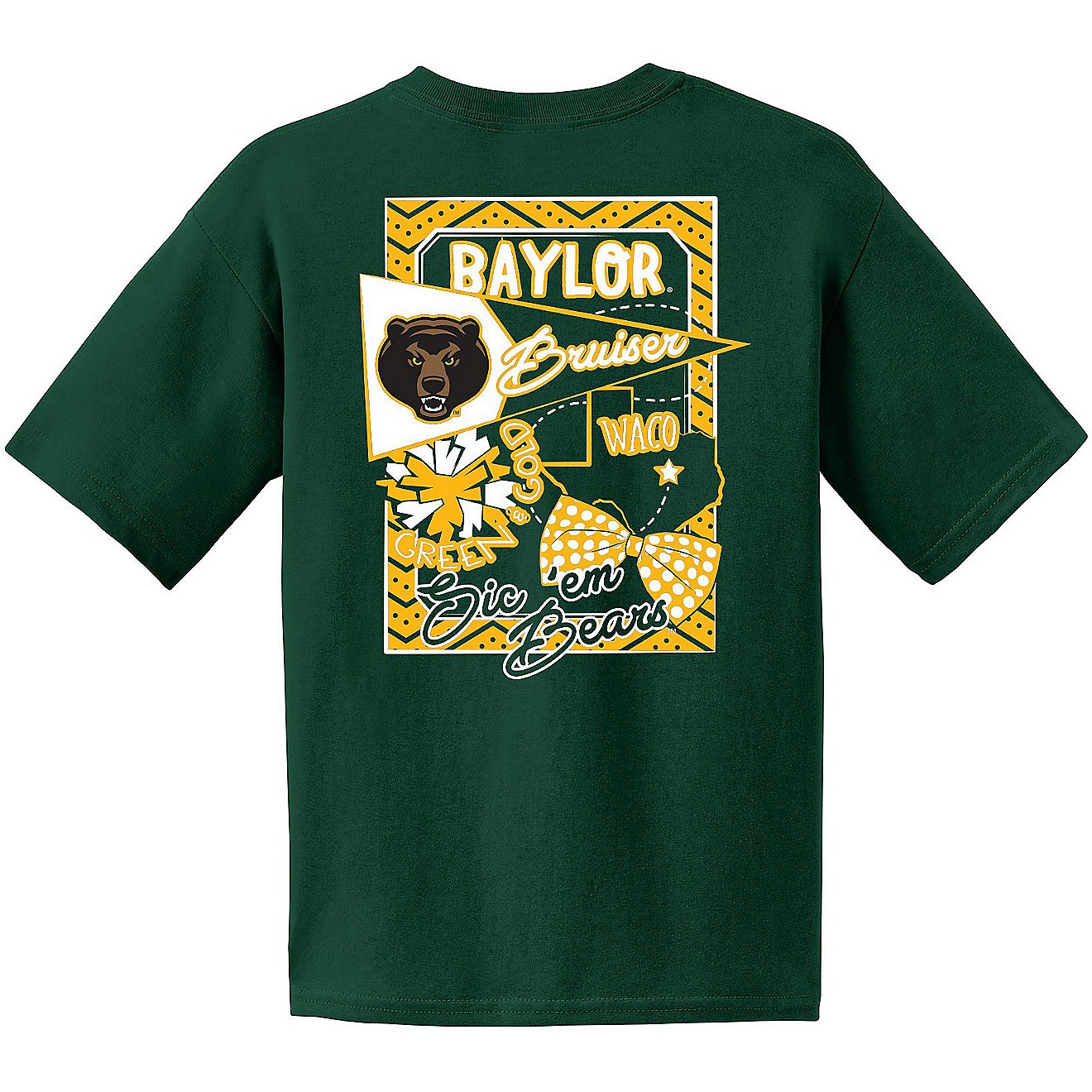 Image One Girls' Baylor University Cheer Loud Short Sleeve T-shirt                                                               - view number 1