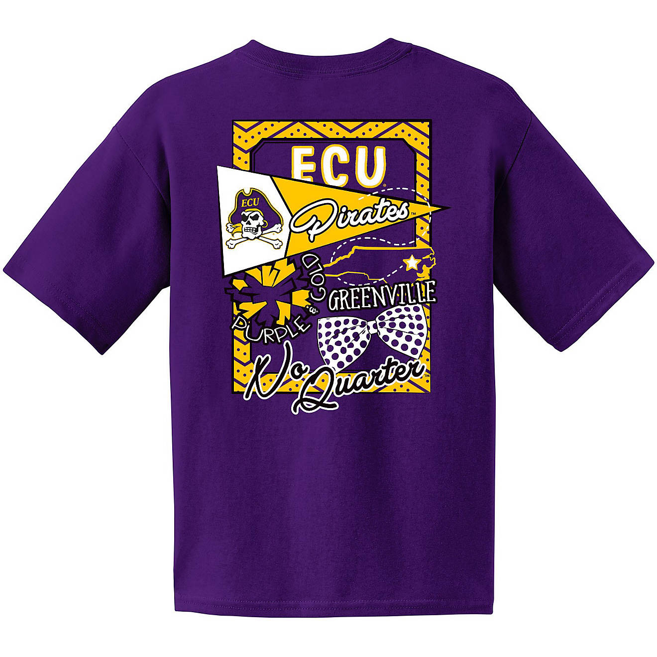 Image One Girls' East Carolina University Cheer Loud Short Sleeve T-shirt                                                        - view number 1