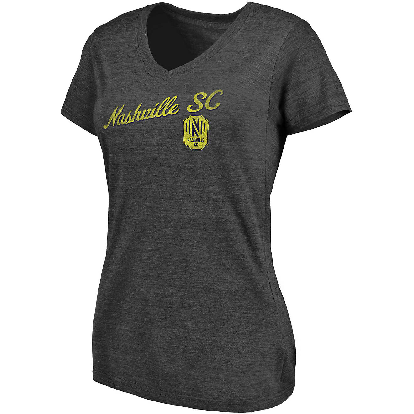 Nashville SC Women's Rising Script V-neck T-shirt                                                                                - view number 1