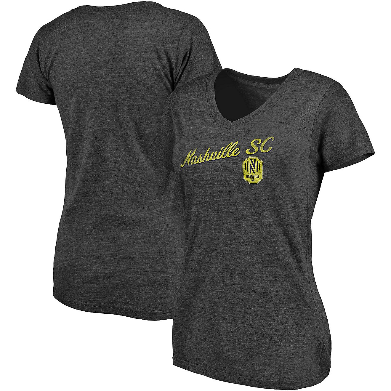 Nashville SC Women's Rising Script V-neck T-shirt                                                                                - view number 3