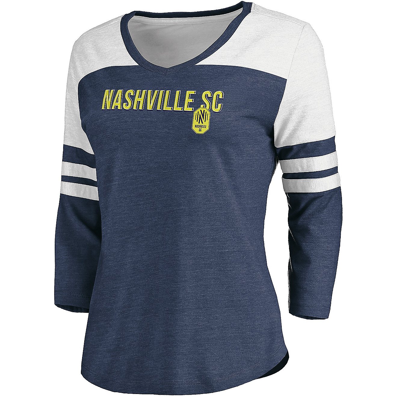Nashville SC Women's Ultimate Respect Triblend 3/4 Sleeve Raglan T-shirt                                                         - view number 1