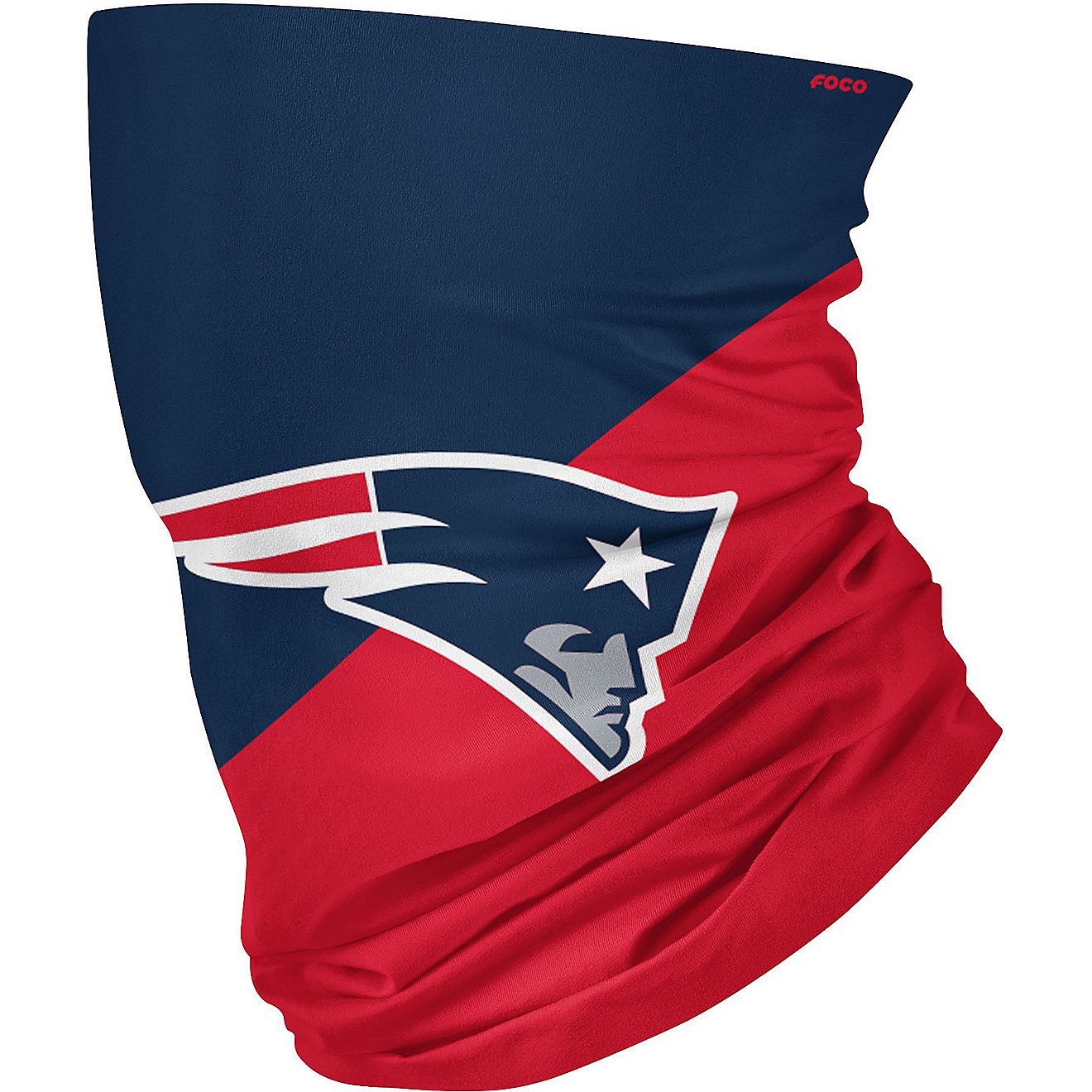 FOCO Men's New England Patriots Big Logo Neck Gaiter                                                                             - view number 1