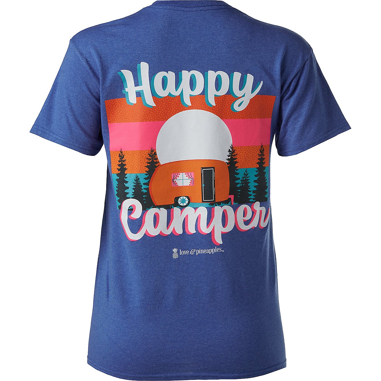 Love & Pineapples Women's Happy Camper T-shirt                                                                                   - view number 1