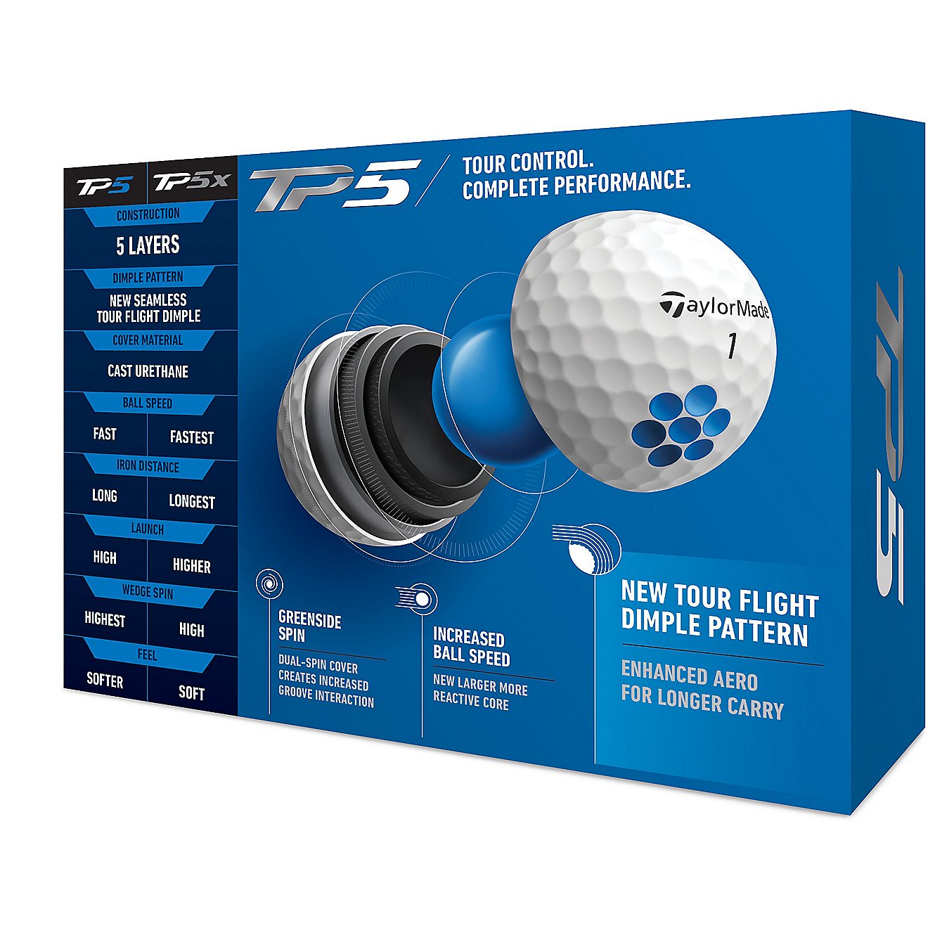 TaylorMade 2021 TP5 Golf Balls 12-Pack                                                                                           - view number 2