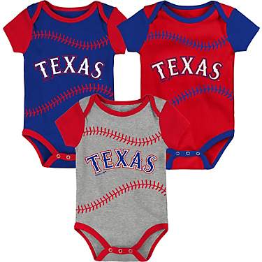 Outerstuff Infants’ Texas Rangers Best Ever Creepers 3-Pack                                                                   