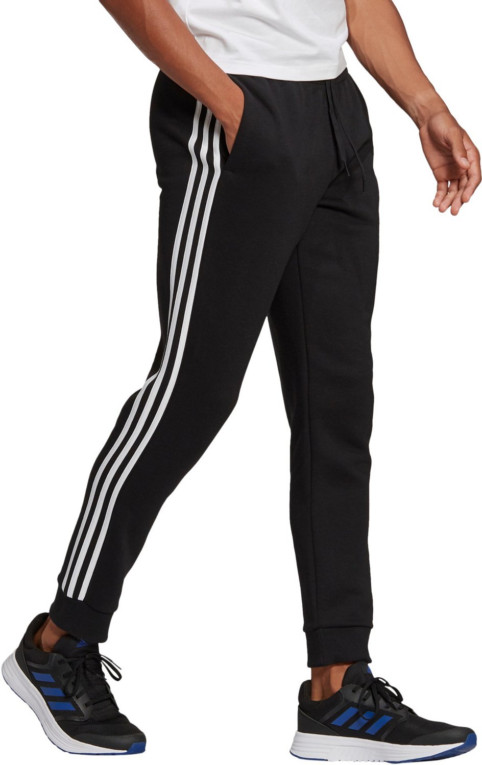 mens black tapered sweatpants