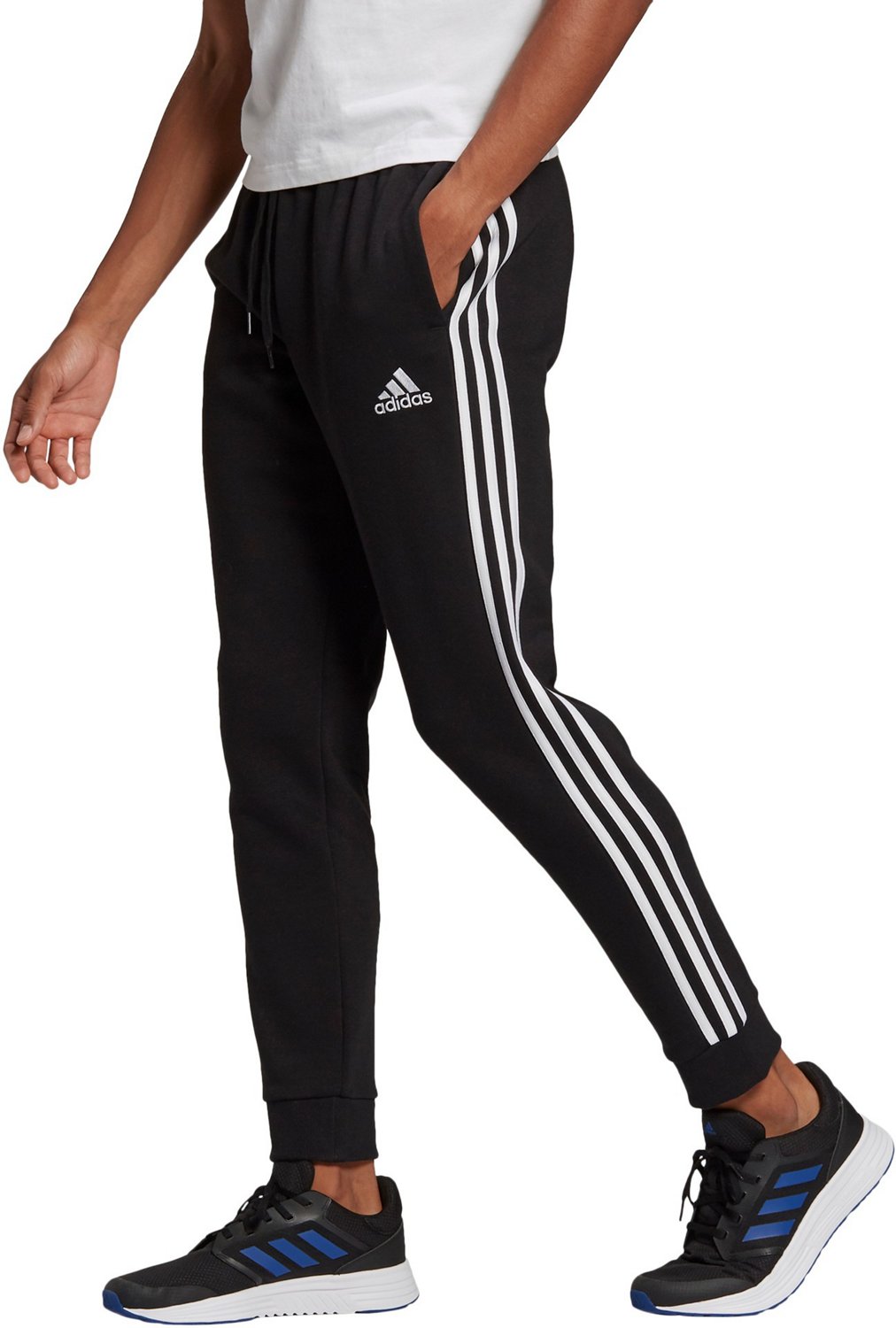 adidas Men's 3S Fleece Tapered Sweat Pants Academy