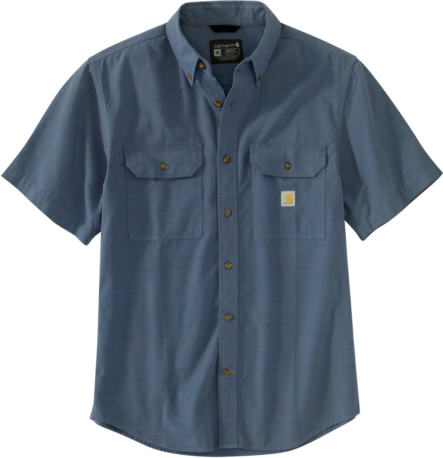 Carhartt Men's Chambray Plaid Button-Down Work Shirt | Academy