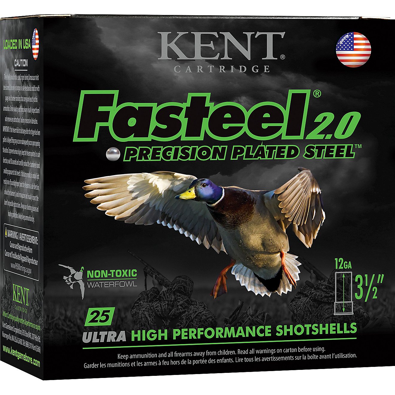 KENT Fasteel 2.0 Precision Plated Steel Waterfowl 12 Gauge Shotshells - 25 Rounds                                                - view number 1