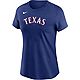 Nike Women's Texas Rangers Wordmark Short Sleeve T-shirt                                                                         - view number 1 image