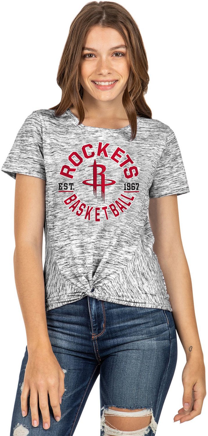 5th & Ocean Clothing Women's Houston Rockets Space Dye Knot T-shirt ...