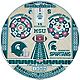 Football Darts Michigan State University Official Dartboard                                                                      - view number 1 image