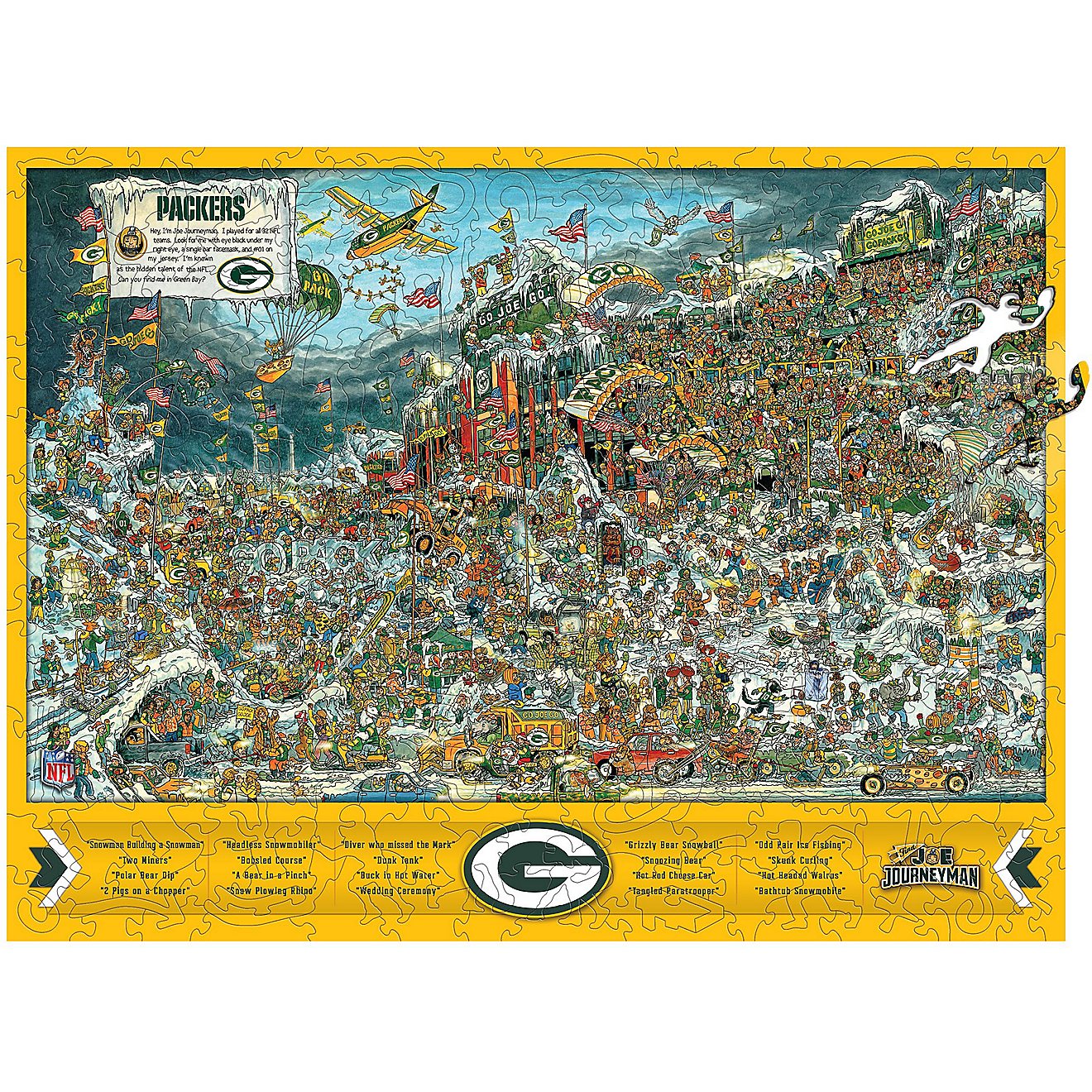 YouTheFan Green Bay Packers Wooden Joe Journeyman Puzzle                                                                         - view number 1