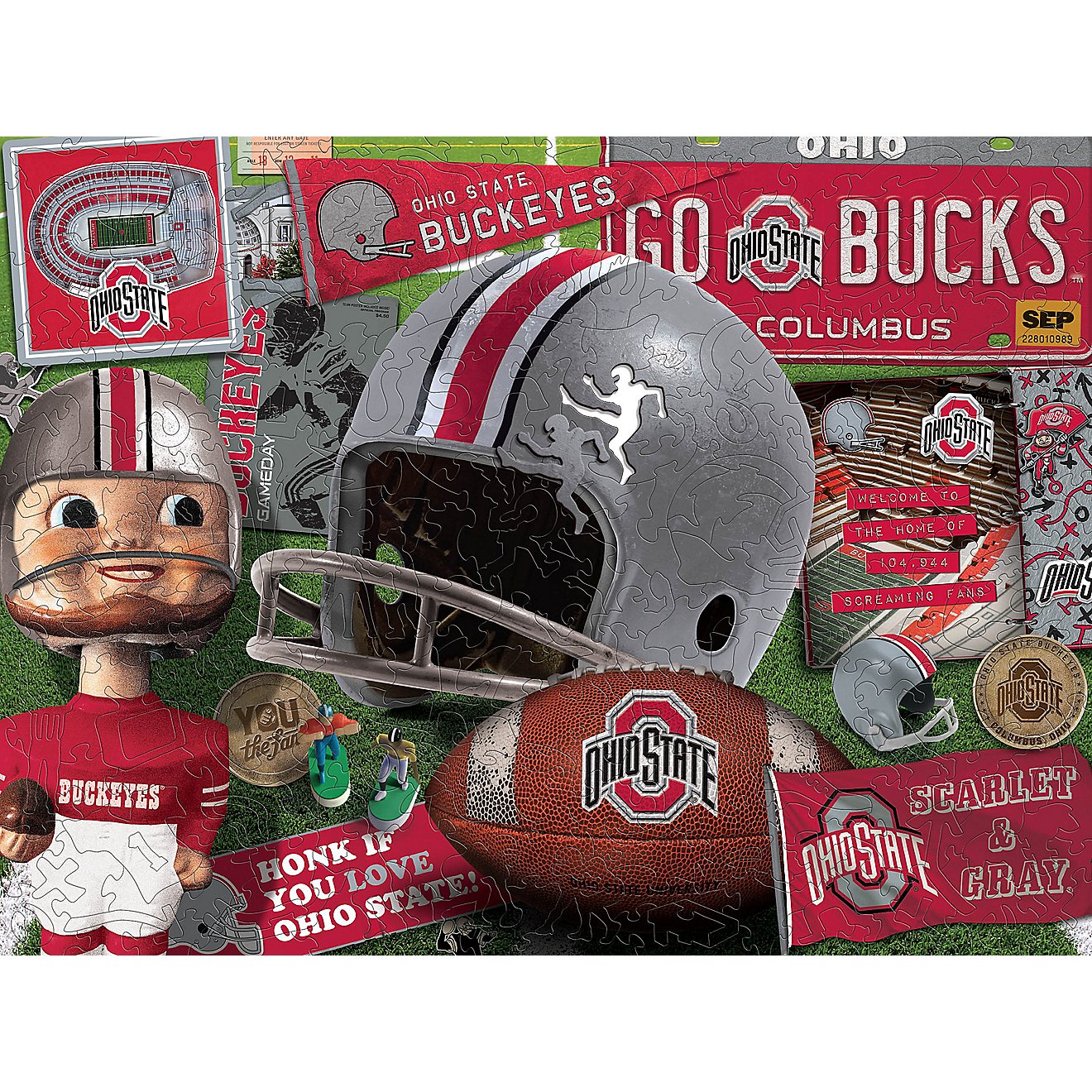 YouTheFan Ohio State University Wooden Retro Series Puzzle                                                                       - view number 1