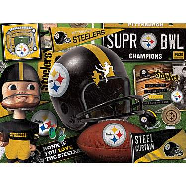 YouTheFan Pittsburgh Steelers Wooden Retro Series Puzzle                                                                        