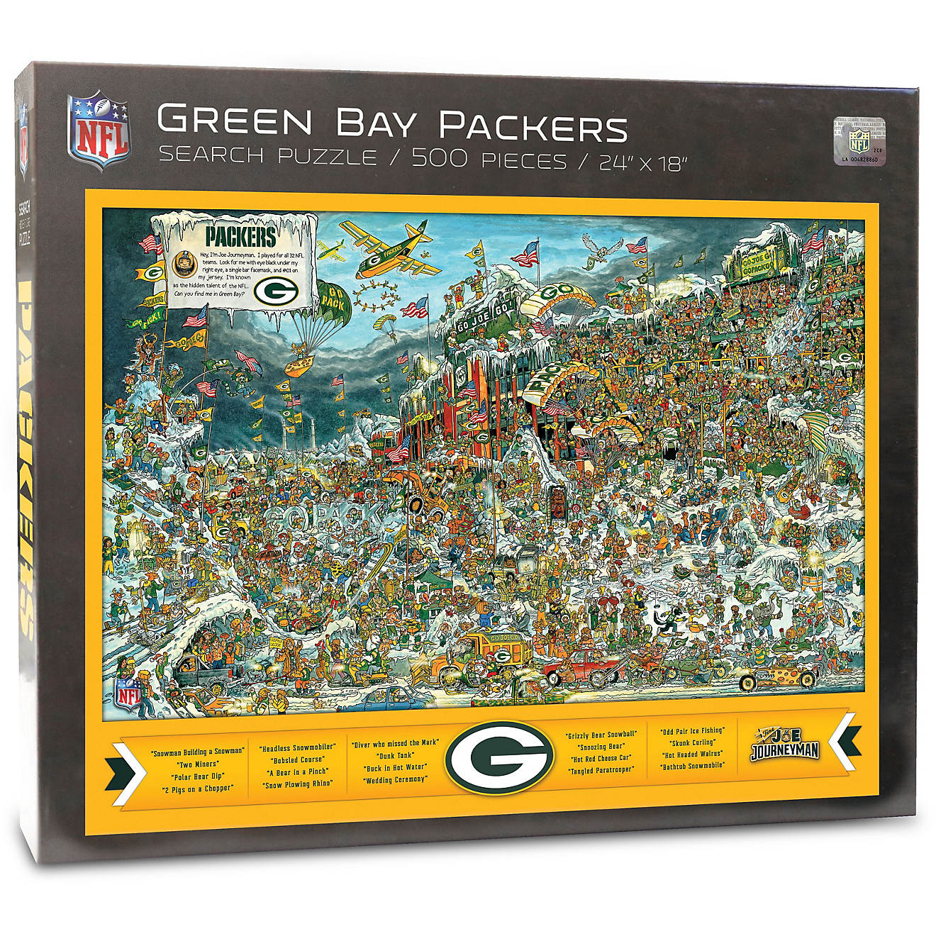 YouTheFan Green Bay Packers Joe Journeyman 500-Piece Puzzle                                                                      - view number 1